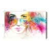 Obraz na płótnie Sztuka Portret kobiety z okularami Premium Canvas