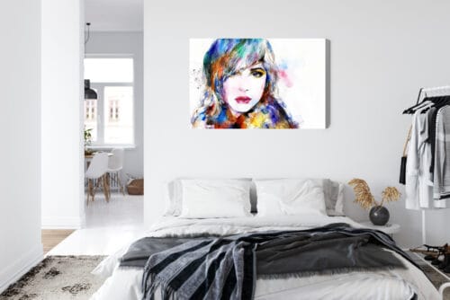 Obraz na płótnie Sztuka Portret kobiety akwarelą Premium Canvas - obrazek 7
