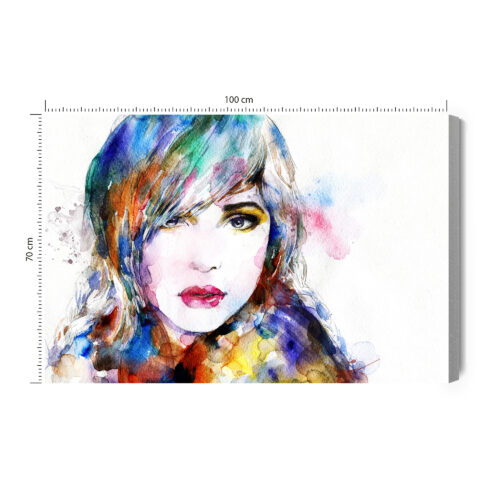 Obraz na płótnie Sztuka Portret kobiety akwarelą Premium Canvas