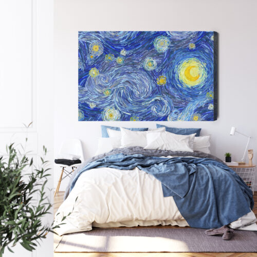 Obraz na płótnie Gwiazdy Impresjonizm Noc  Premium Canvas - obrazek 3