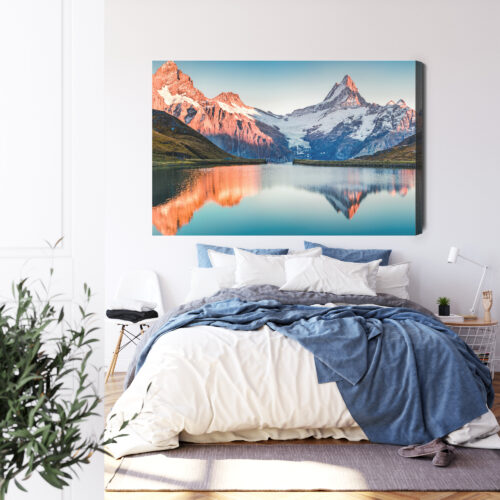 Obraz na płótnie Góry Fotografia Odbicie  Premium Canvas - obrazek 3