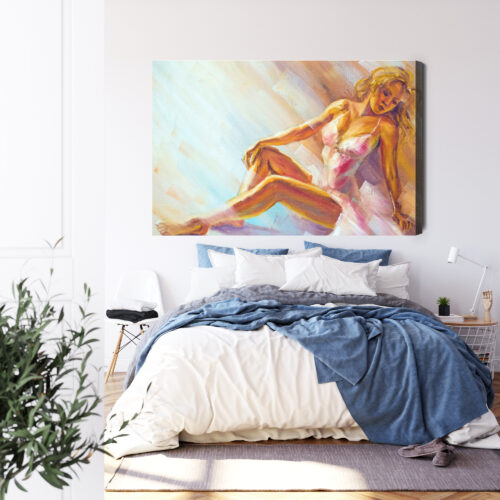 Obraz na płótnie Kobieta Impresjonizm Akt  Premium Canvas - obrazek 3