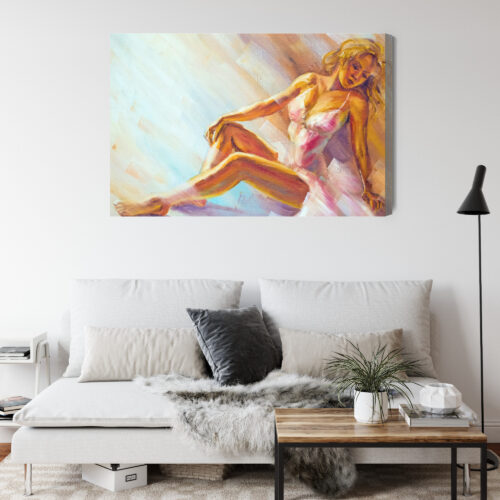 Obraz na płótnie Kobieta Impresjonizm Akt  Premium Canvas - obrazek 4