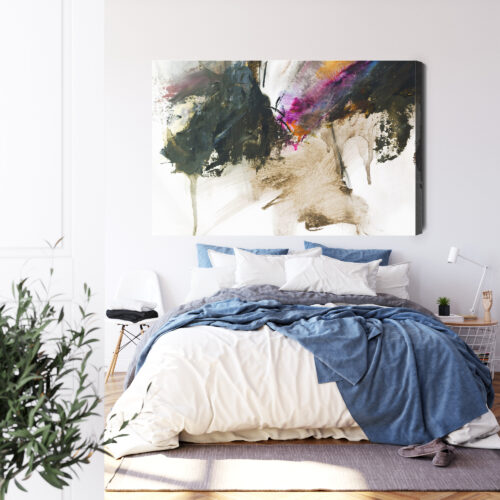Obraz na płótnie Kompozycja Abstrakcja Plamy  Premium Canvas - obrazek 3