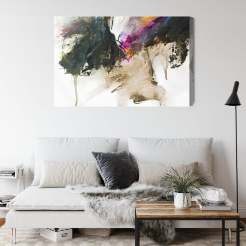 Obraz na płótnie Kompozycja Abstrakcja Plamy  Premium Canvas - obrazek 4