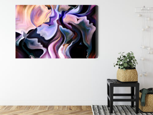 Obraz na płótnie Twarze Abstrakcja Emocje  Premium Canvas - obrazek 8