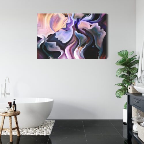 Obraz na płótnie Twarze Abstrakcja Emocje  Premium Canvas - obrazek 5