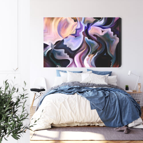 Obraz na płótnie Twarze Abstrakcja Emocje  Premium Canvas - obrazek 3