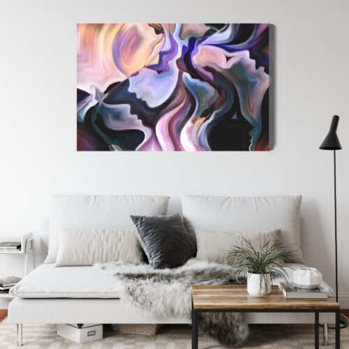 Obraz na płótnie Twarze Abstrakcja Emocje  Premium Canvas - obrazek 4