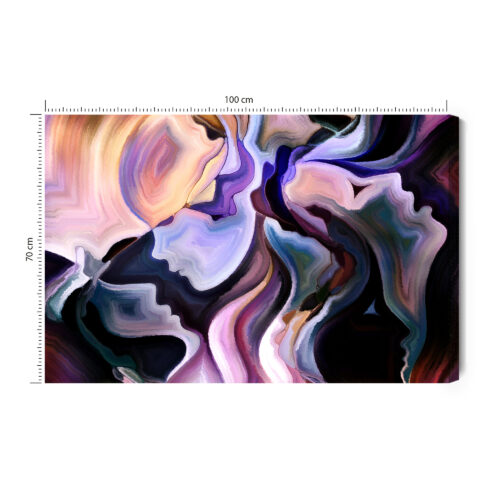 Obraz na płótnie Twarze Abstrakcja Emocje  Premium Canvas