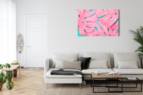 Obraz na płótnie Liście Pop sztuka Monstera  Premium Canvas - obrazek 6