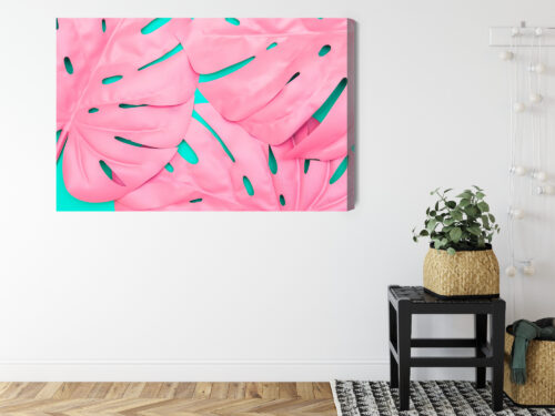 Obraz na płótnie Liście Pop sztuka Monstera  Premium Canvas - obrazek 8