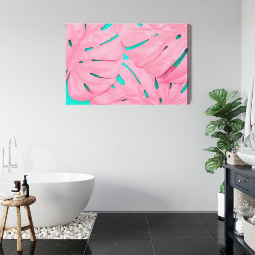 Obraz na płótnie Liście Pop sztuka Monstera  Premium Canvas - obrazek 5