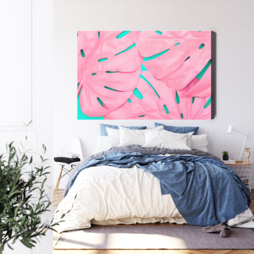 Obraz na płótnie Liście Pop sztuka Monstera  Premium Canvas - obrazek 3