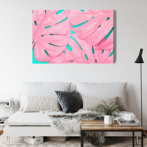 Obraz na płótnie Liście Pop sztuka Monstera  Premium Canvas - obrazek 4