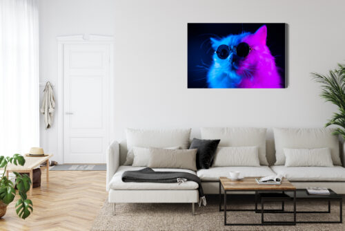 Obraz na płótnie Zwierzęta Kot w okularach Premium Canvas - obrazek 6