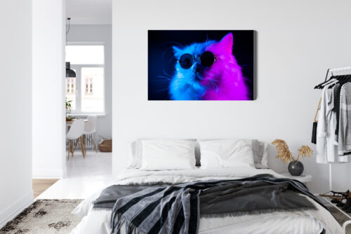 Obraz na płótnie Zwierzęta Kot w okularach Premium Canvas - obrazek 7