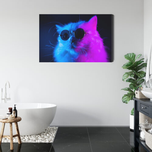 Obraz na płótnie Zwierzęta Kot w okularach Premium Canvas - obrazek 5