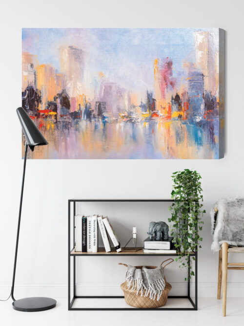 Obraz na płótnie Miasto abstrakcja panorama Premium Canvas - obrazek 9