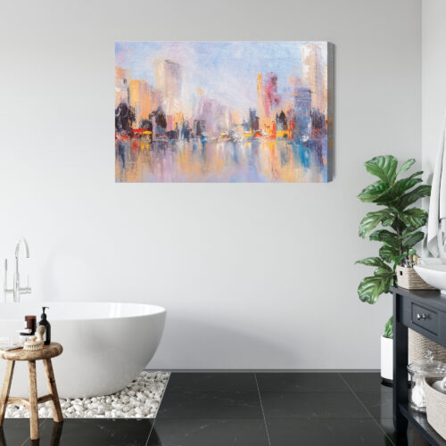 Obraz na płótnie Miasto abstrakcja panorama Premium Canvas - obrazek 5