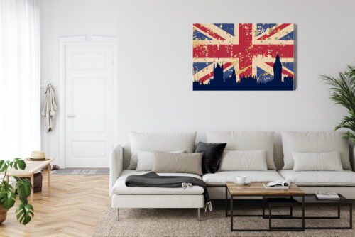Obraz na płótnie Londyn flaga Premium Canvas - obrazek 6