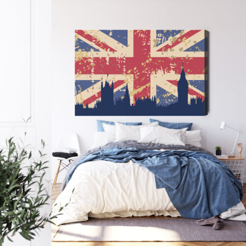 Obraz na płótnie Londyn flaga Premium Canvas - obrazek 3