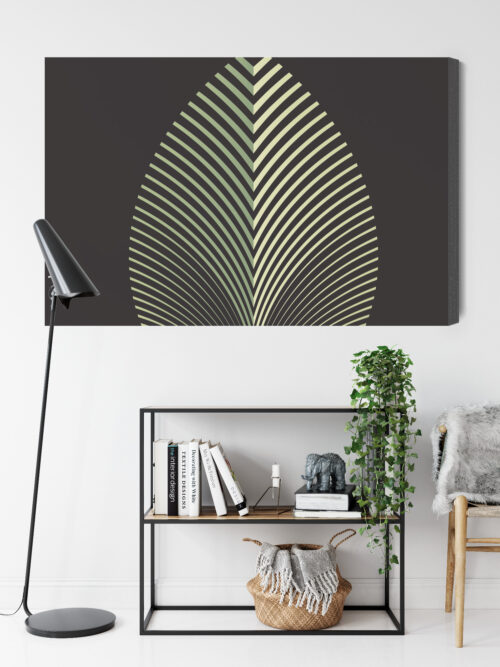 Obraz na płótnie Liść geometryczny Premium Canvas - obrazek 9