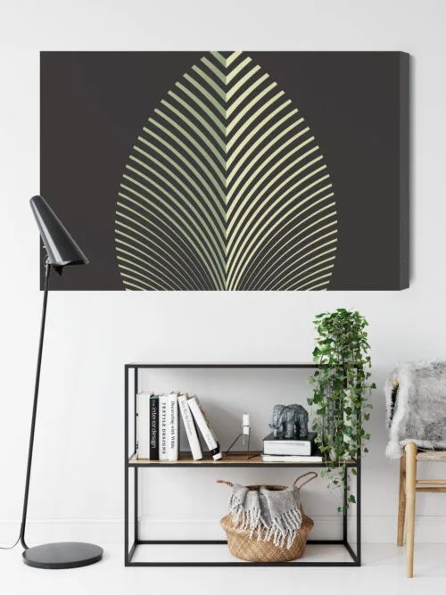 Obraz na płótnie Liść geometryczny Premium Canvas - obrazek 9