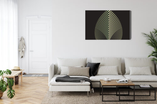 Obraz na płótnie Liść geometryczny Premium Canvas - obrazek 6