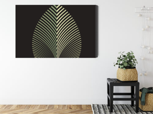 Obraz na płótnie Liść geometryczny Premium Canvas - obrazek 8