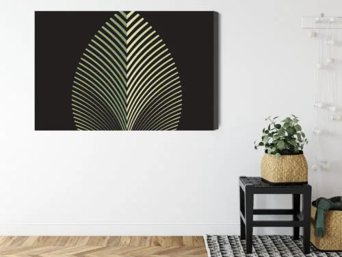 Obraz na płótnie Liść geometryczny Premium Canvas - obrazek 8