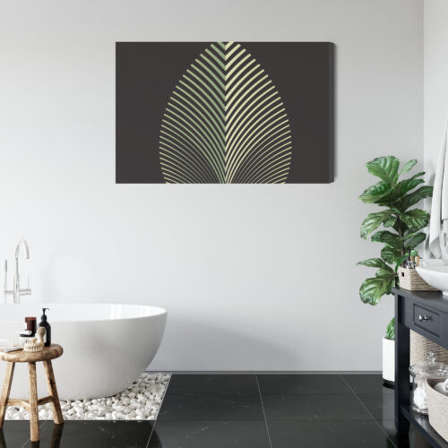 Obraz na płótnie Liść geometryczny Premium Canvas - obrazek 5