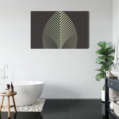 Obraz na płótnie Liść geometryczny Premium Canvas - obrazek 5