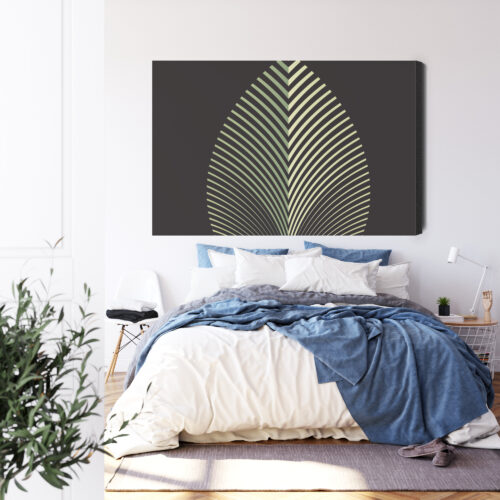 Obraz na płótnie Liść geometryczny Premium Canvas - obrazek 3