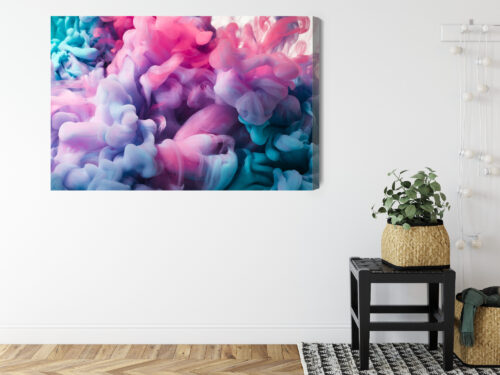 Obraz na płótnie Abstrakcyjny dym kolorowy efekt  Premium Canvas - obrazek 8