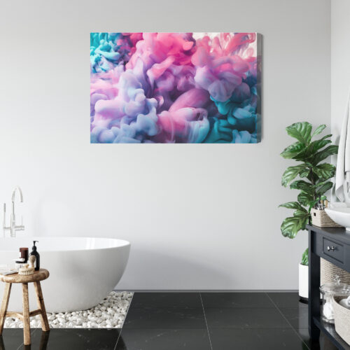 Obraz na płótnie Abstrakcyjny dym kolorowy efekt  Premium Canvas - obrazek 5