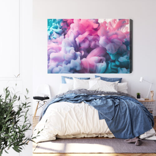 Obraz na płótnie Abstrakcyjny dym kolorowy efekt  Premium Canvas - obrazek 3