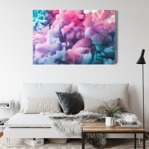 Obraz na płótnie Abstrakcyjny dym kolorowy efekt  Premium Canvas - obrazek 4