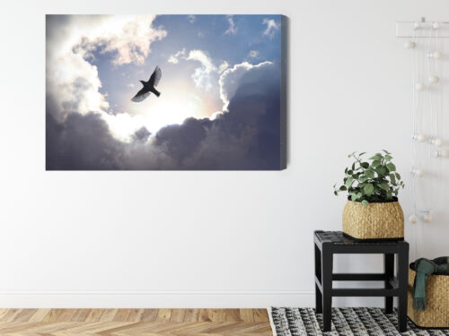 Obraz na płótnie Ptak niebo światło Premium Canvas - obrazek 8