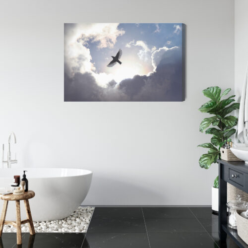 Obraz na płótnie Ptak niebo światło Premium Canvas - obrazek 5