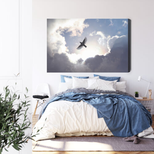 Obraz na płótnie Ptak niebo światło Premium Canvas - obrazek 3