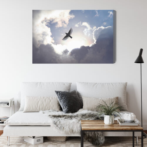 Obraz na płótnie Ptak niebo światło Premium Canvas - obrazek 4