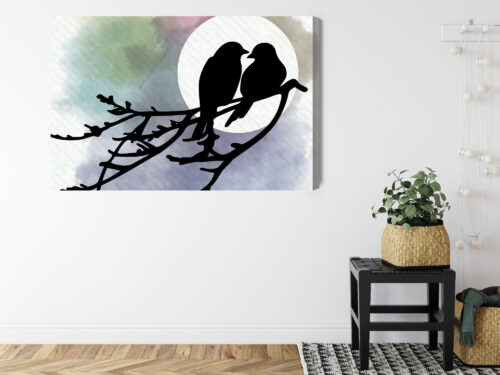 Obraz na płótnie Zwierzęta Ptaki na gałęzi Premium Canvas - obrazek 8