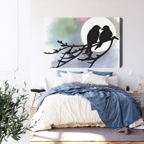 Obraz na płótnie Zwierzęta Ptaki na gałęzi Premium Canvas - obrazek 3
