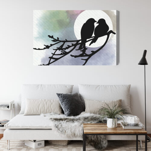 Obraz na płótnie Zwierzęta Ptaki na gałęzi Premium Canvas - obrazek 4