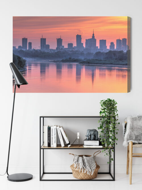 Obraz na płótnie Warszawa zachód panorama Premium Canvas - obrazek 9