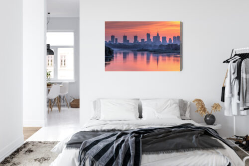 Obraz na płótnie Warszawa zachód panorama Premium Canvas - obrazek 7