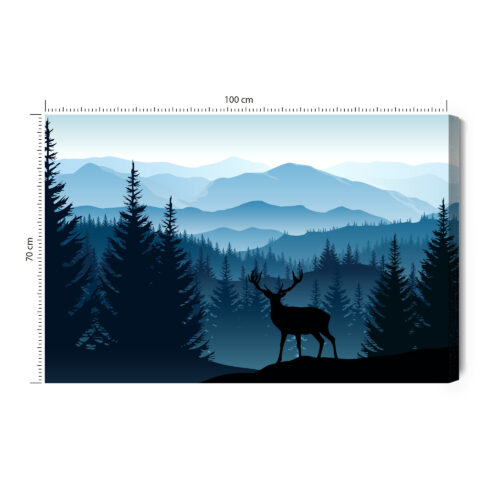 Obraz na płótnie Jeleń las góry Premium Canvas