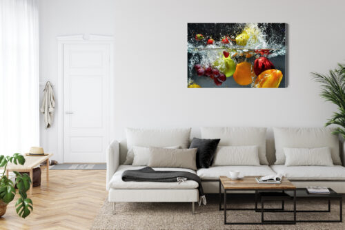 Obraz na płótnie Kuchnia Owoce w wodzie Premium Canvas - obrazek 6