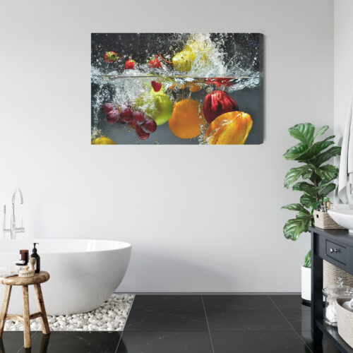 Obraz na płótnie Kuchnia Owoce w wodzie Premium Canvas - obrazek 5
